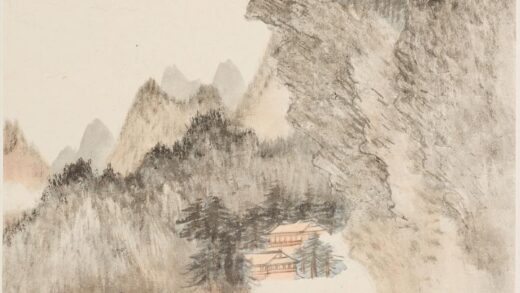 张大千 云山荡舟图轴.jpg