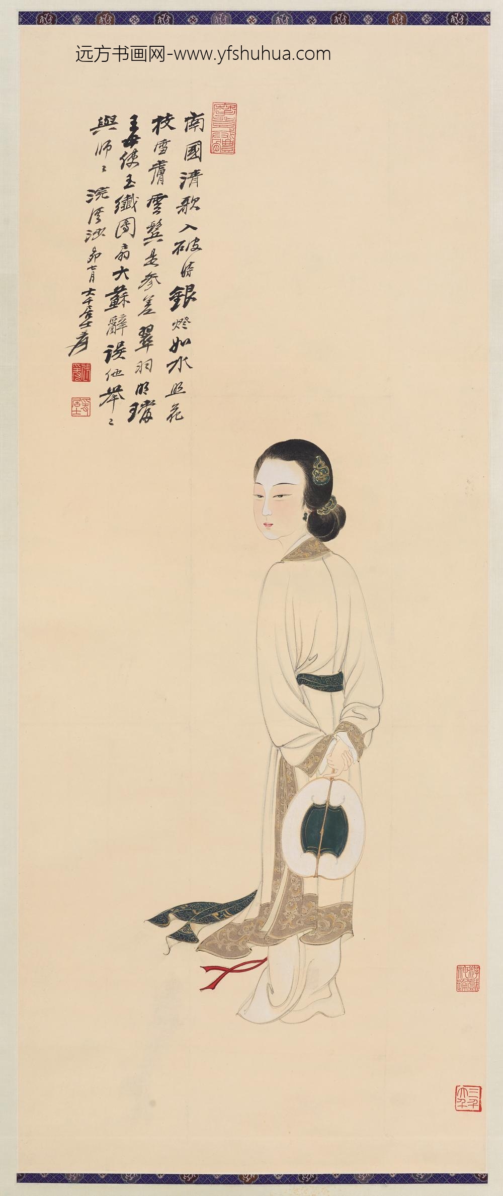 张大千_仕女图轴-