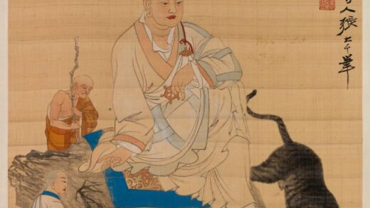 张大千 仿李伯时伏虎图轴.jpg