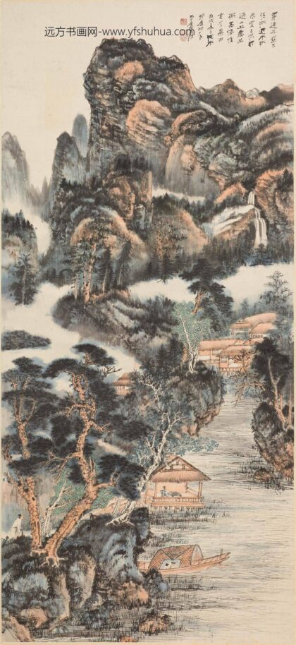 张大千 仿石溪山水图轴.jpg