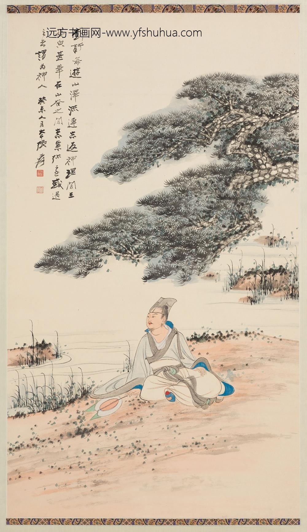 张大千_刘訏游山图轴