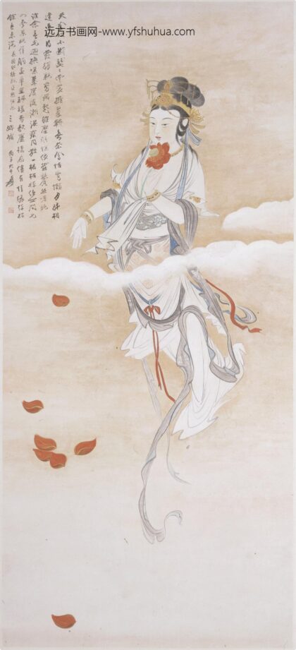 张大千 天女散花图轴 2.jpg