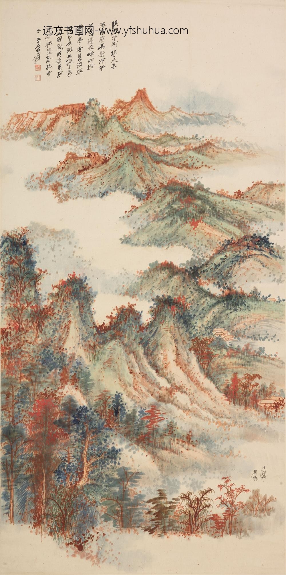 张大千_山水图轴-