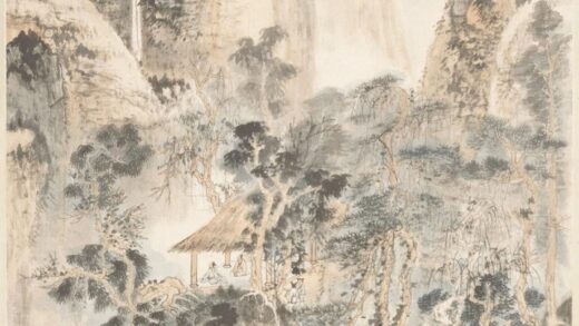 张大千 拟石溪秋山瀑布图轴.jpg