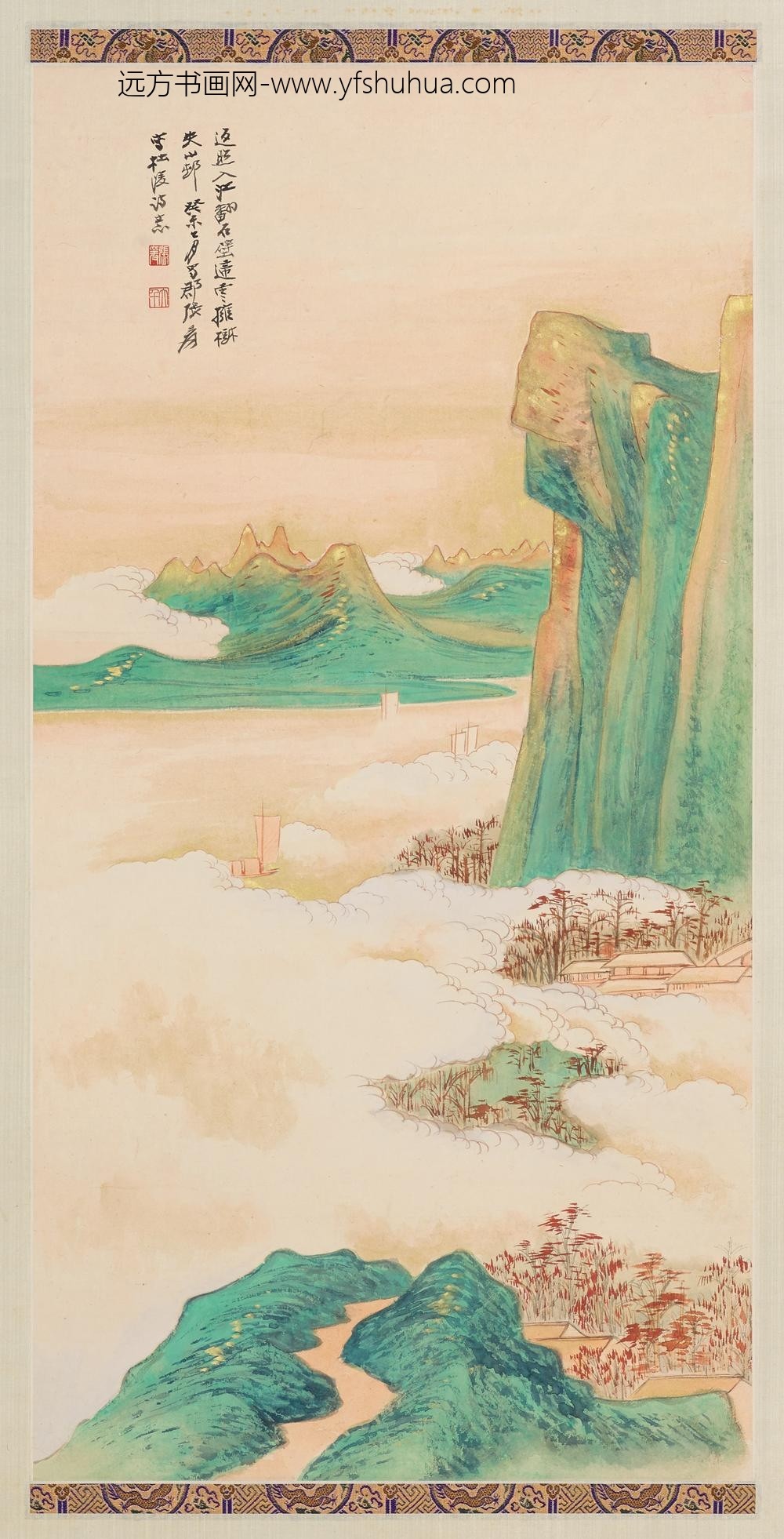 张大千_杜甫诗意图轴