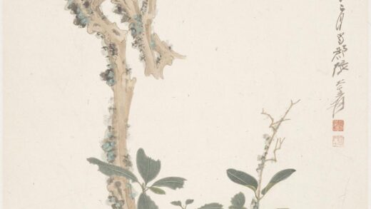 张大千 桫椤松鸦图轴.jpg