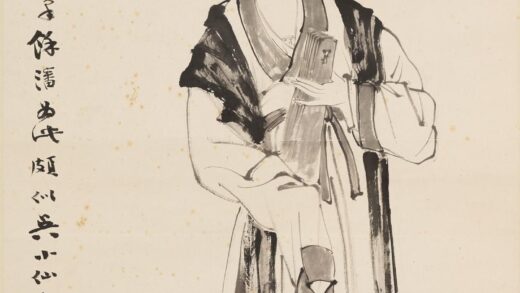 张大千 檀板仕女图轴.jpg