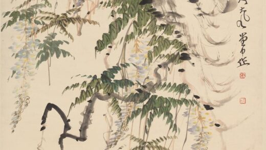 张大千 紫藤花图轴.jpg