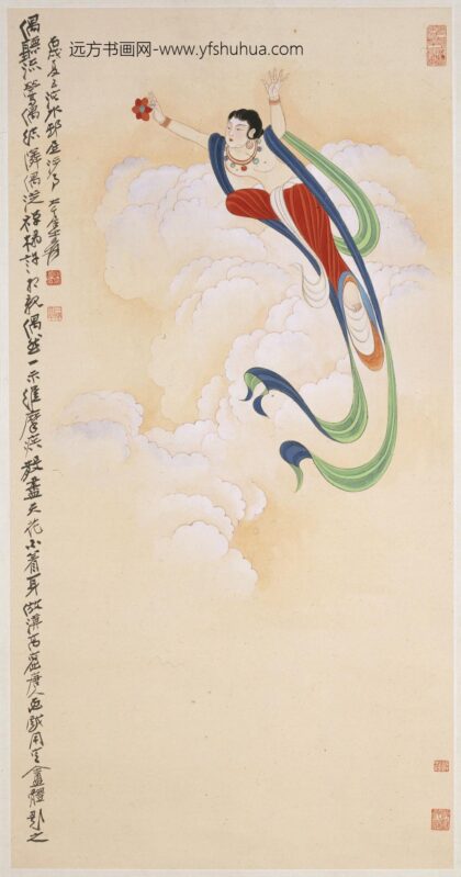 张大千 飞天图轴.jpg