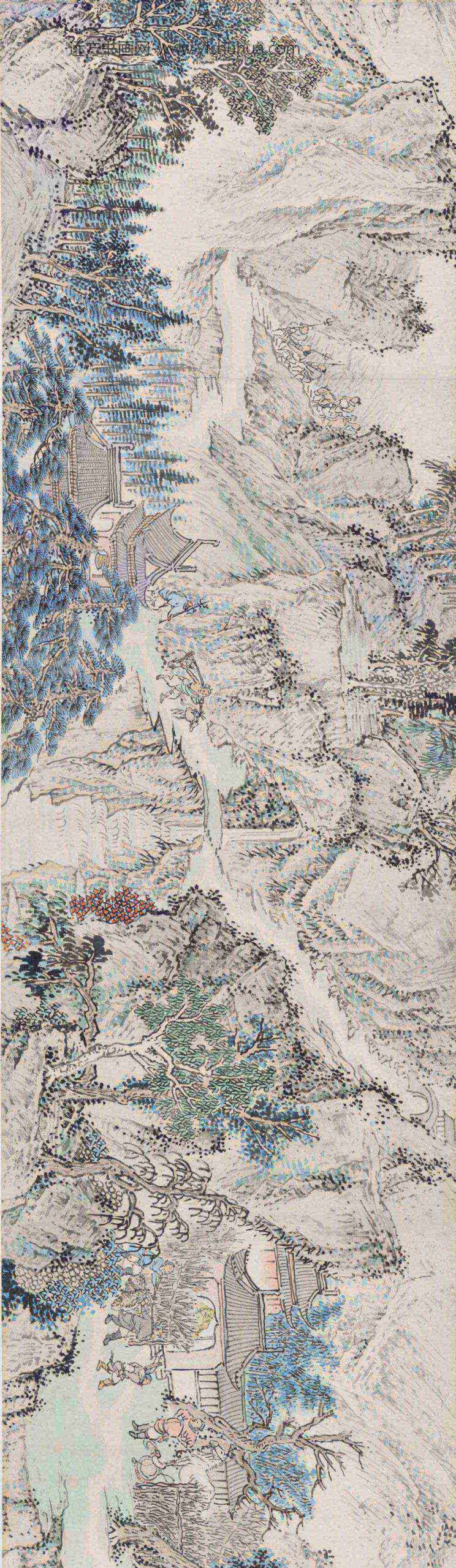 张宏_狩猎图卷_