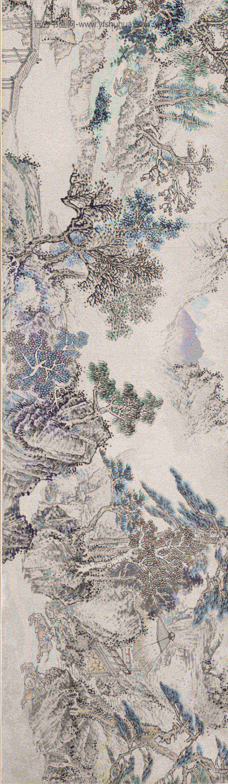 张宏_狩猎图卷_