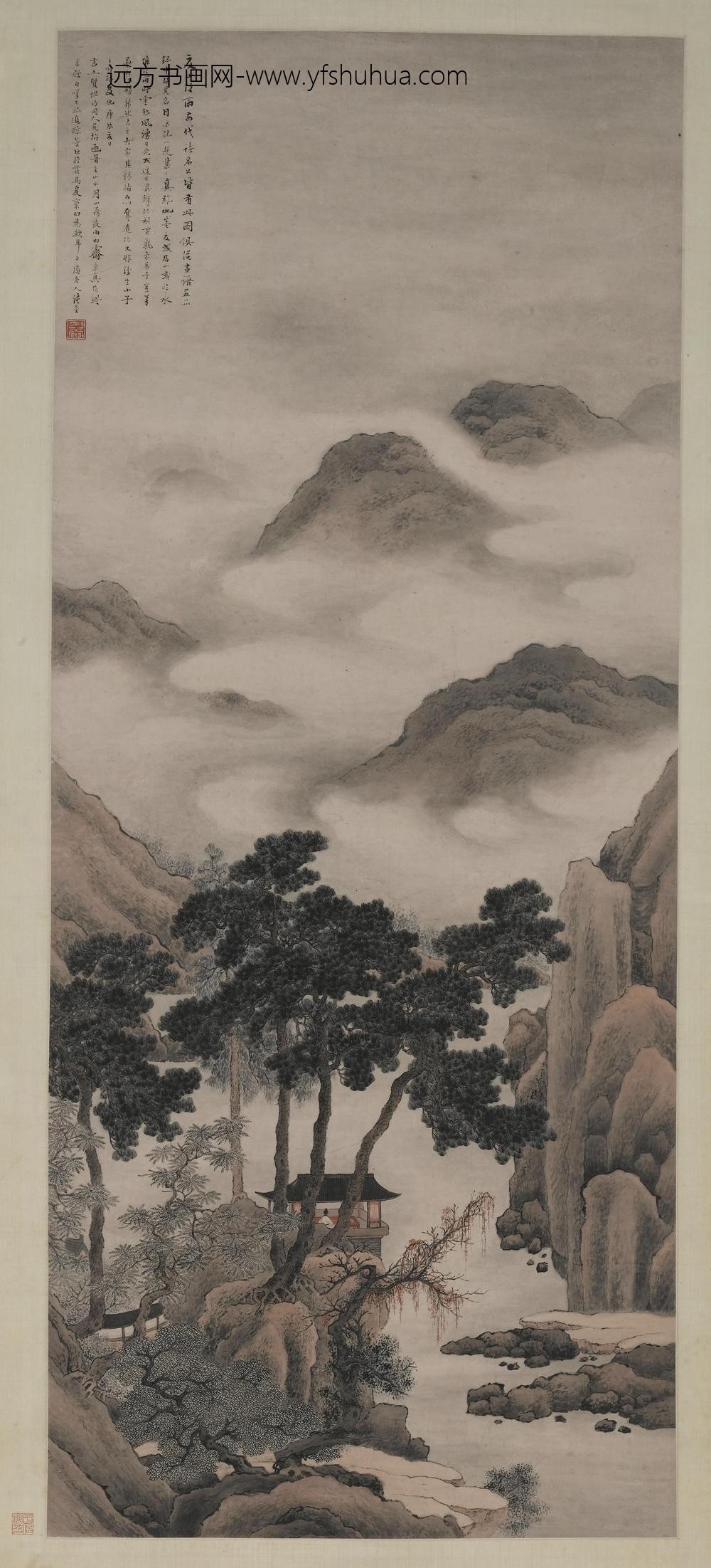 张崟_夏山欲雨图轴