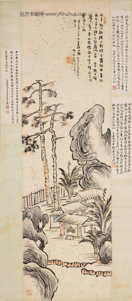 张廷济 听雨图轴.jpg