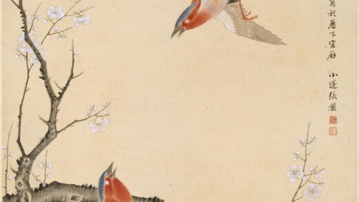 张槃 梅花绶带图轴.jpg