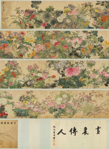 张熊 设色百花图轴.jpg