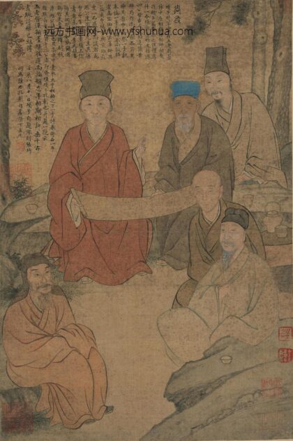 张琦 项圣谟合画尚友图轴.jpg