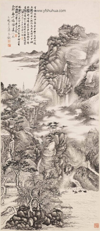 张石园 仿髡残山水图轴.jpg