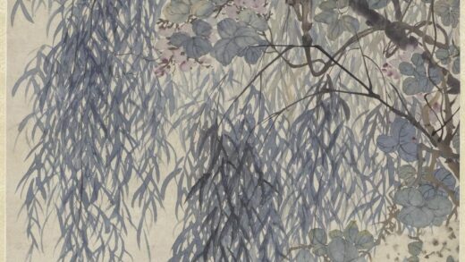 张赐宁 杨柳扁豆图轴.jpg