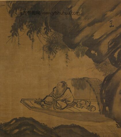 张路 停舟待月图轴.jpg