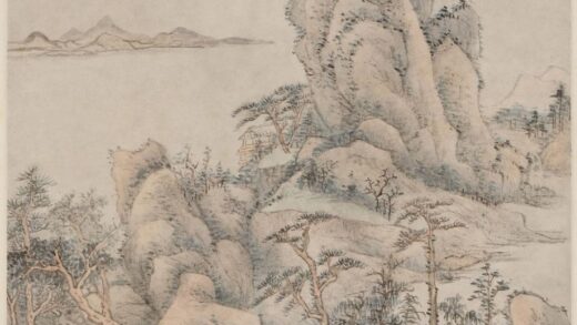 张鹏翀 松溪金阁图轴.jpg