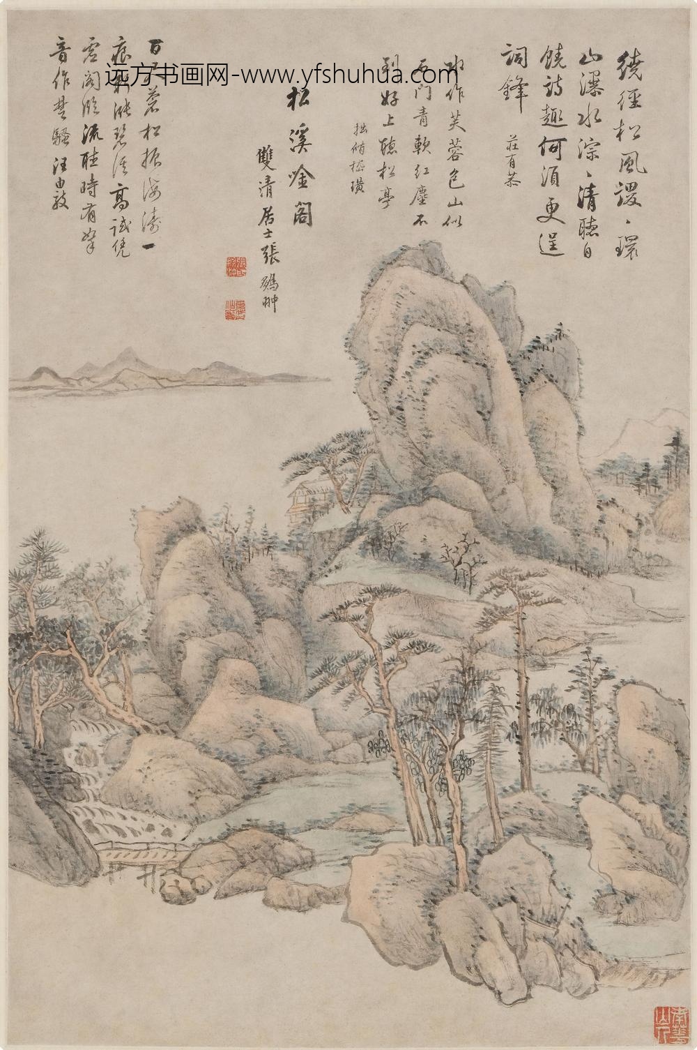 张鹏翀_松溪金阁图轴