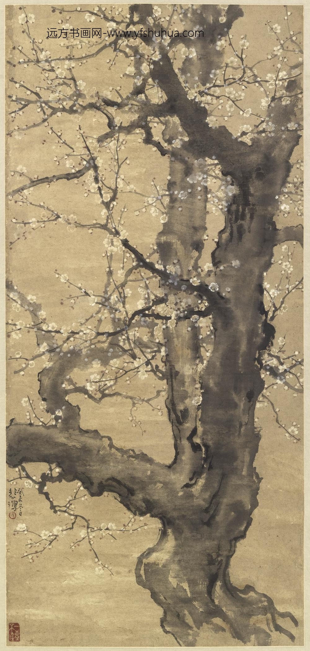 徐悲鸿_梅花图轴