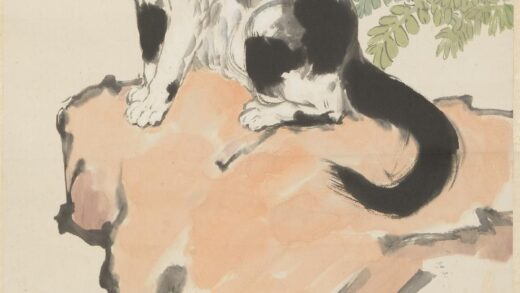 徐悲鸿 猫石图轴.jpg