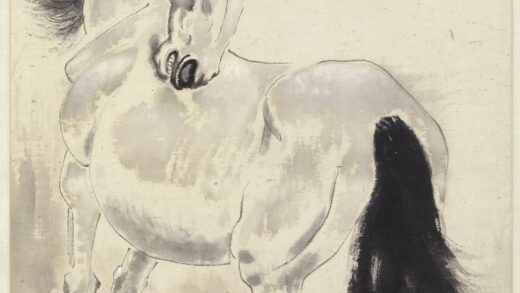 徐悲鸿 白马图轴.jpg