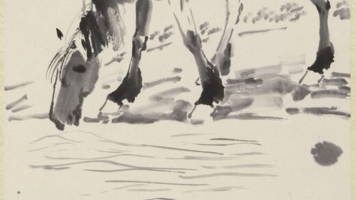 徐悲鸿 饮马图轴 2.jpg