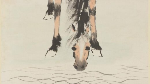 徐悲鸿 饮马图轴 4.jpg