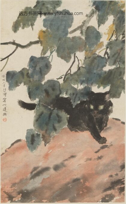 徐悲鸿 黑猫图轴.jpg