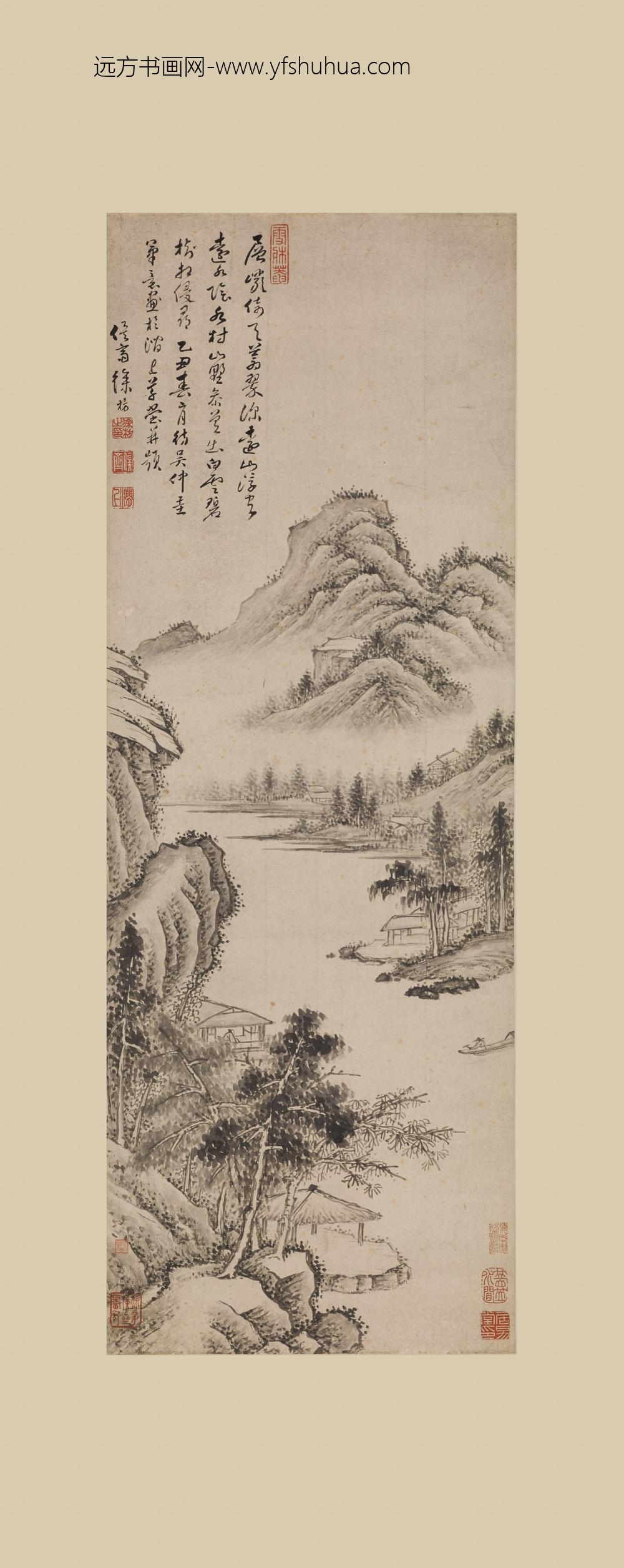 徐枋_仿吴仲圭山水轴