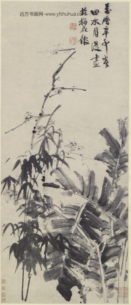 徐渭 梅花芭蕉图轴.jpg