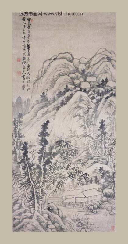 恽向 仿子久山水轴.jpg