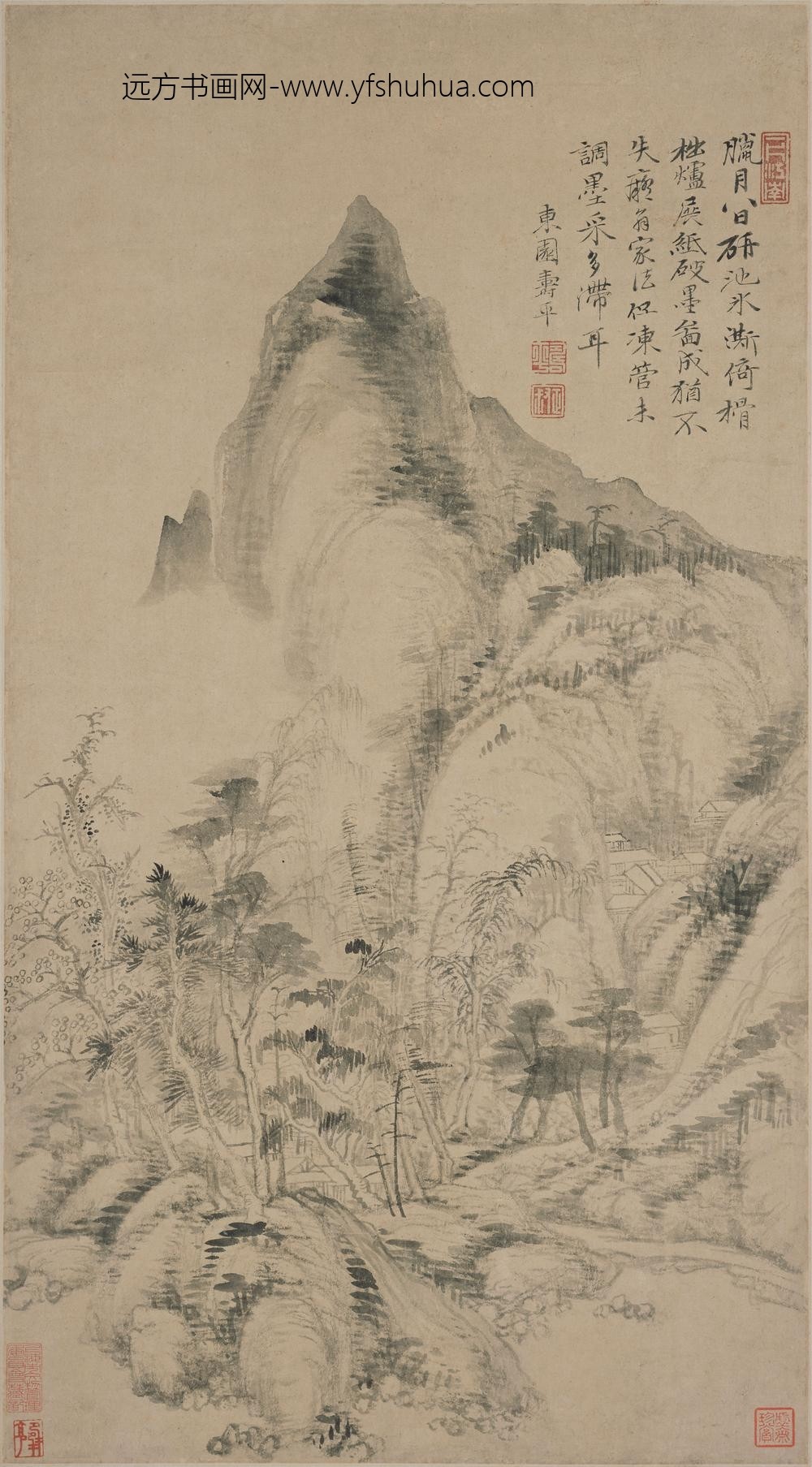 恽寿平_仿痴翁山水轴