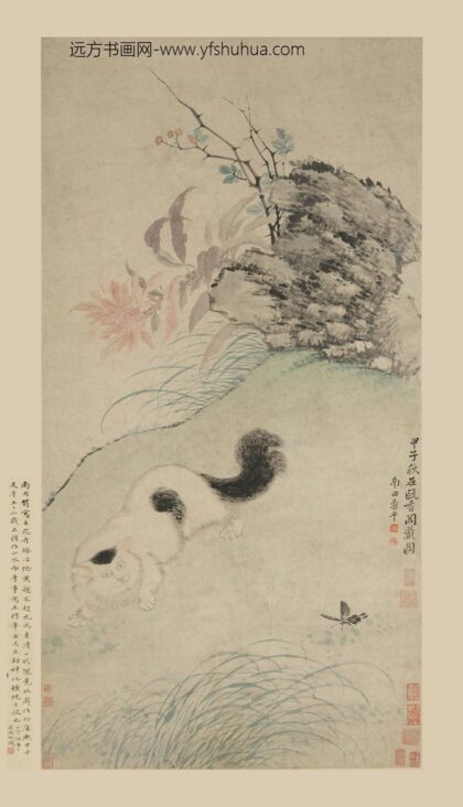 恽寿平 秋花猫蝶图轴.jpg