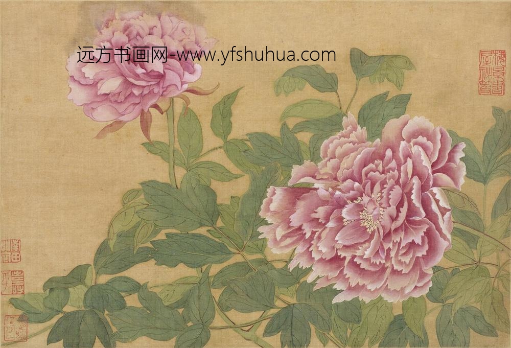 恽寿平_花卉图册（十开）_