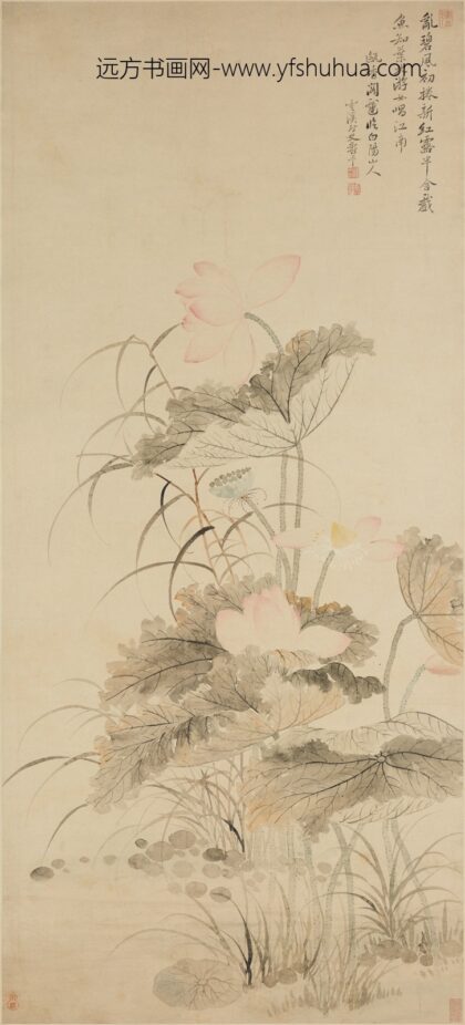 恽寿平 莲塘图轴.jpg