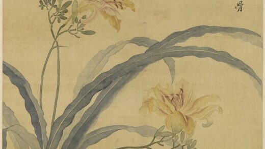 恽寿平 萱花图轴.jpg