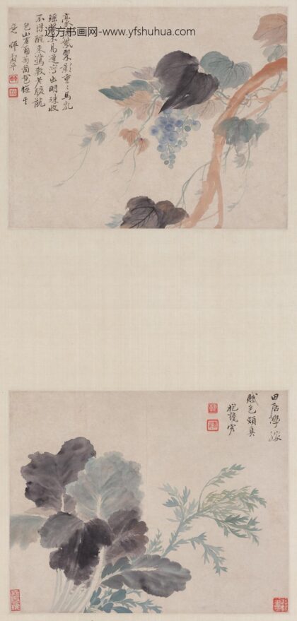 恽寿平 蔬果斗方图轴.jpg