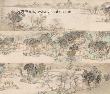 文从昌 江村春景图卷.jpg