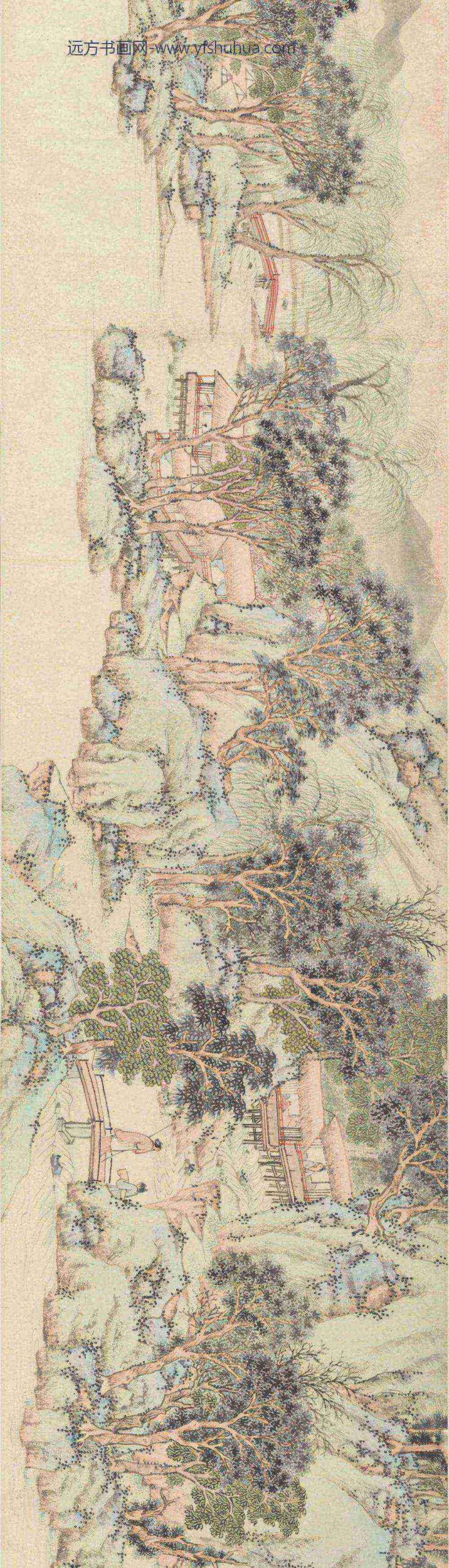 文从昌_江村春景图卷_