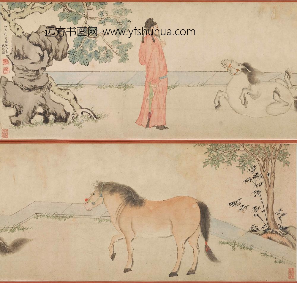 文从简_临宋人人马图卷