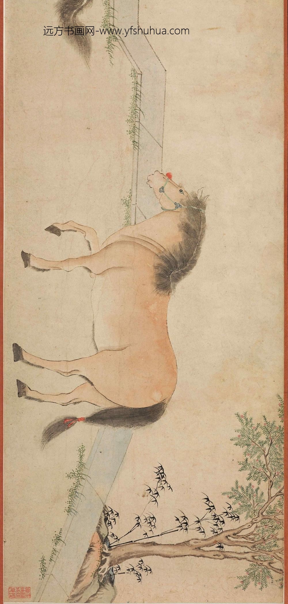 文从简_临宋人人马图卷_