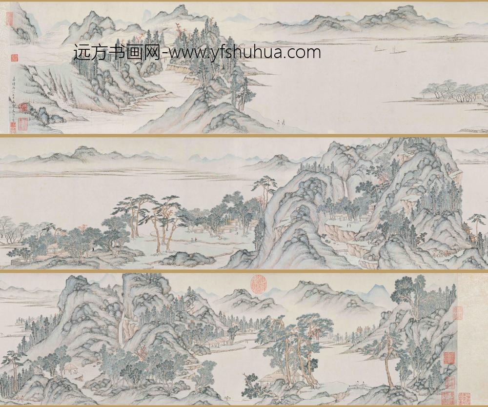 文伯仁_秋山游览图卷