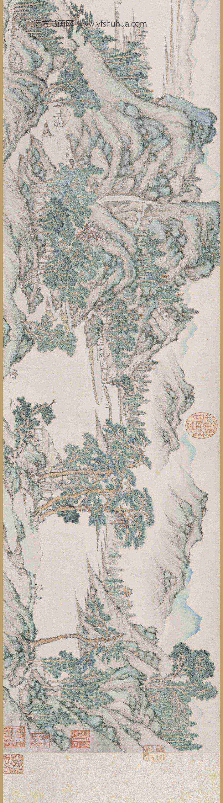 文伯仁_秋山游览图卷_