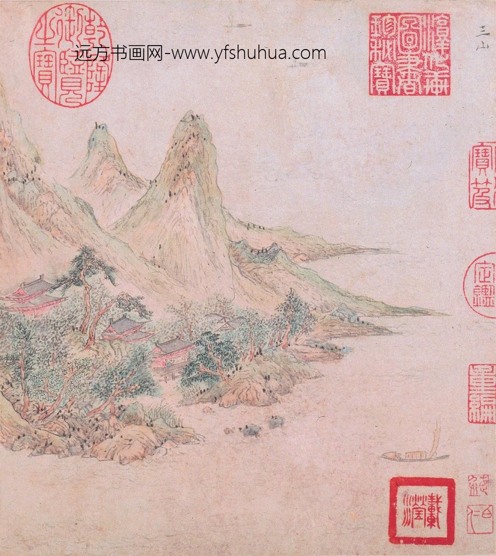 文伯仁_金陵山水册_