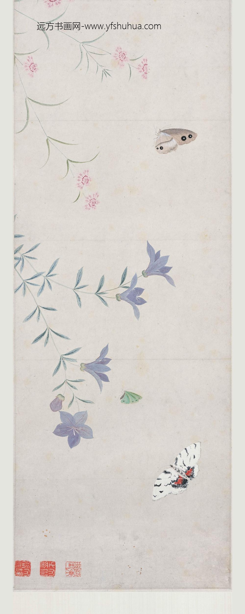 文俶_写生花蝶图卷_