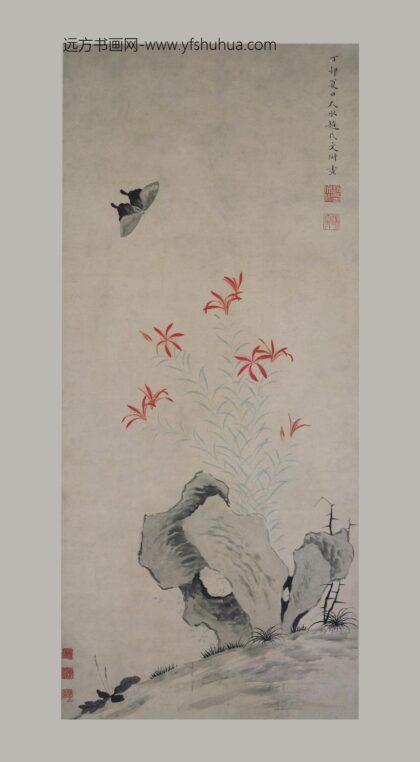 文俶 花蝶图轴.jpg