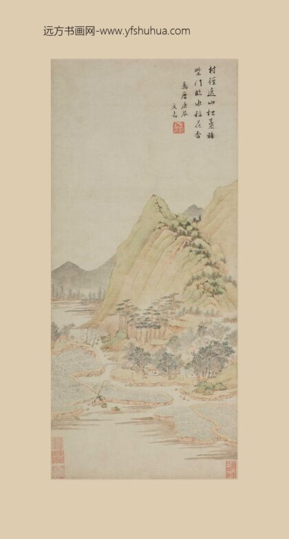 文嘉 村径稻香图轴.jpg